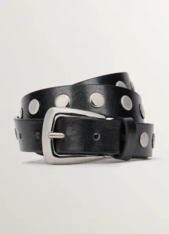 Cintura in eco pelle con borchie donna