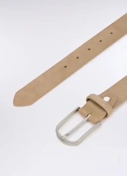Cintura in suede con fibbia ovale uomo