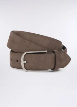 Cintura in suede con fibbia ovale uomo