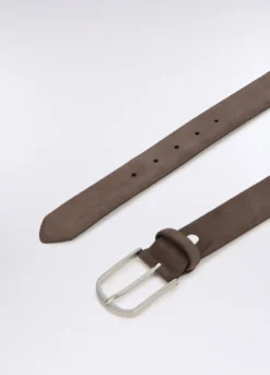 Cintura in suede con fibbia ovale uomo