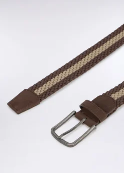 Cintura intrecciata bicolore uomo