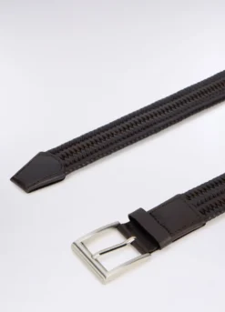 Cintura in vera pelle intrecciata uomo