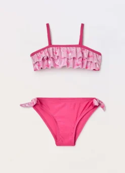 Costume bikini con rouches bambina