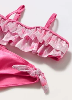 Costume bikini con rouches bambina
