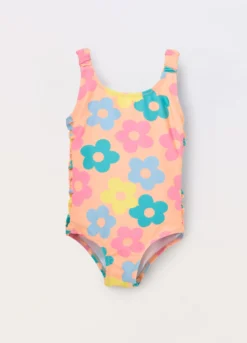 Costume intero a fiori neonata