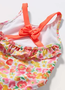 Costume intero a fiori neonata