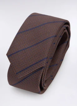 Cravatta slim con micromotivo uomo