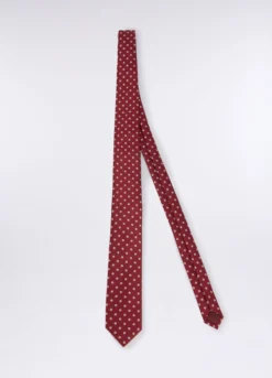 Cravatta slim con pois uomo