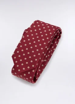 Cravatta slim con pois uomo