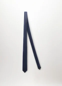 Cravatta slim effetto twill uomo