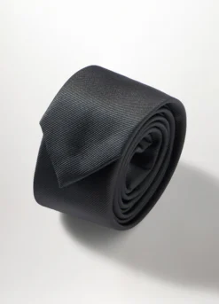 Cravatta slim effetto twill uomo