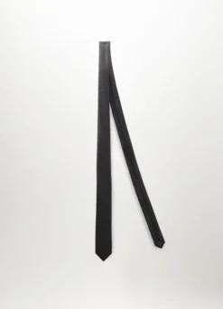 Cravatta slim effetto twill uomo