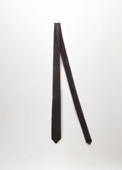 Cravatta slim effetto twill uomo