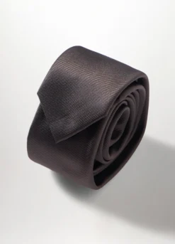 Cravatta slim effetto twill uomo