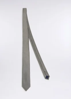 Cravatta slim pied-de-poule uomo