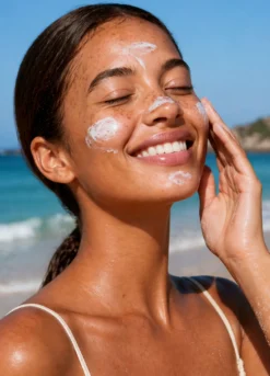 Crema solare SPF 50+ protezione molto alta per il viso, collo e decolletè.Formula senza profumo che dona morbidezza e comfort, perfetta come base trucco.