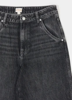 Denim wide leg in cotone misto lyocell donna