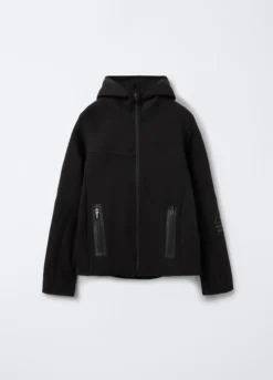 Felpa con cappuccio misto cotone stretch ragazzo