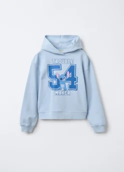 Felpa Disney con cappuccio in puro cotone garzato ragazza