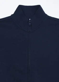 Felpa full zip a collo alto in puro cotone bambino