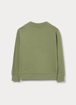 Felpa girocollo in french terry di puro cotone bambino