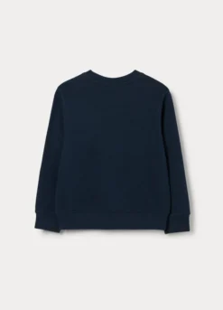 Felpa girocollo in french terry di puro cotone bambino