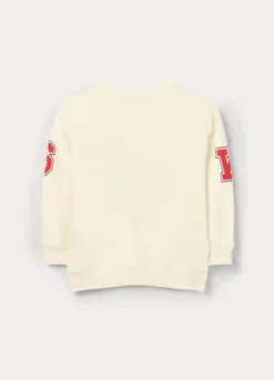 Felpa girocollo in french terry di puro cotone bambino