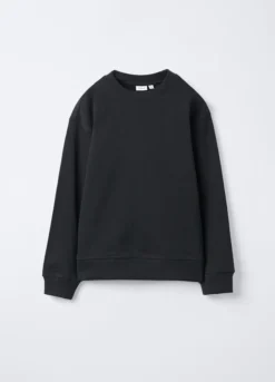 Felpa girocollo in puro cotone garzato ragazzo