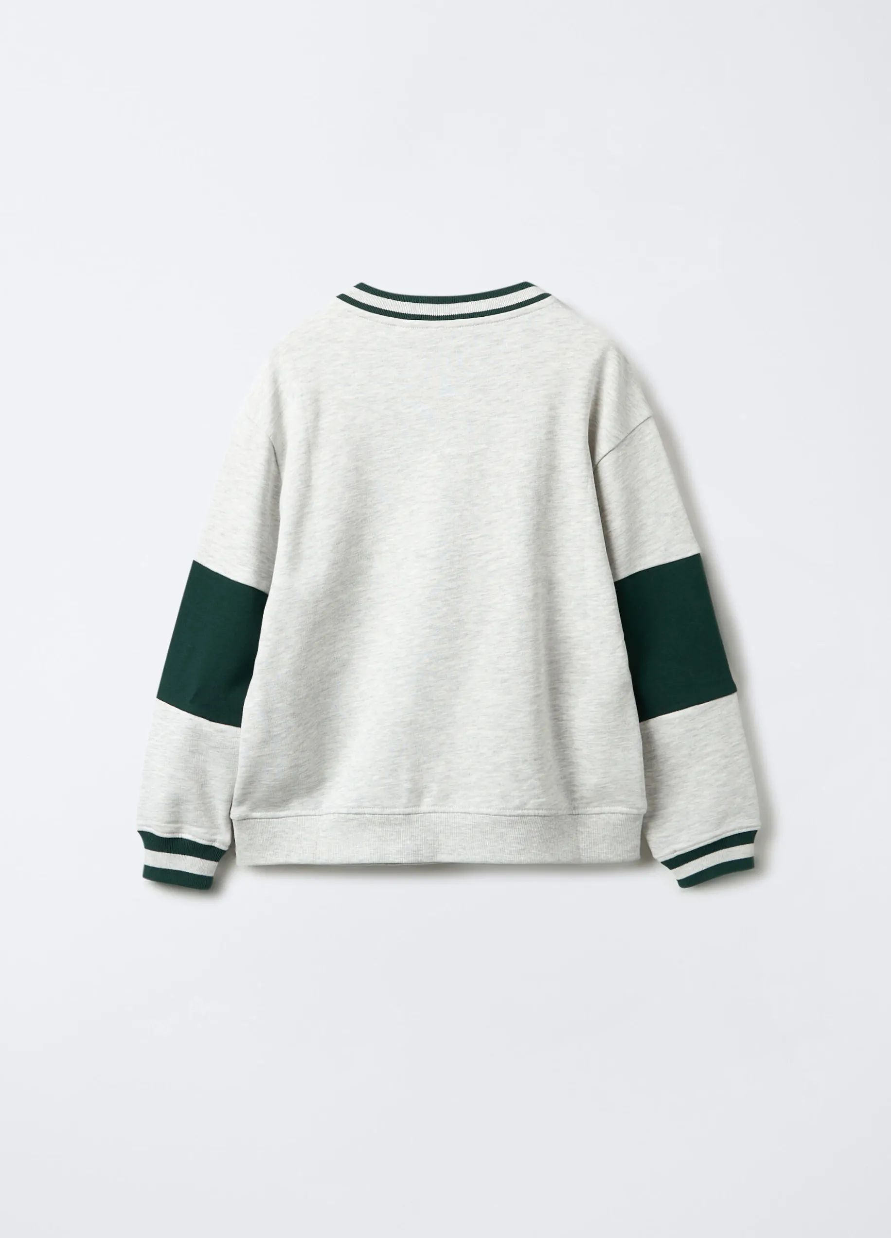 Felpa in cotone garzato mélange Fit Over ragazzo
