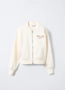 Felpa in misto cotone garzato ragazza