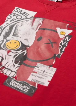 Felpa Smiley World in french terry ragazzo