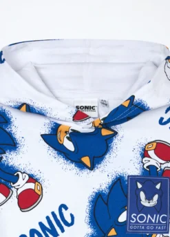 Felpa Sonic in french terry di puro cotone bambino