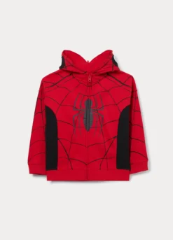Felpa Spider-Man in french terry di puro cotone bambino