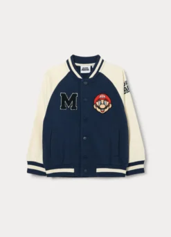 Felpa varsity in french terry bambino