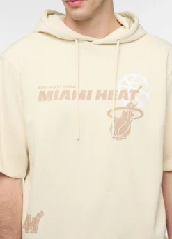 Felpa con cappuccio a maniche corte Miami Heats uomo