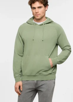 Felpa con cappuccio in cotone uomo