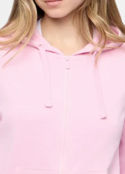 Felpa con cappuccio in french terry di cotone stretch donna