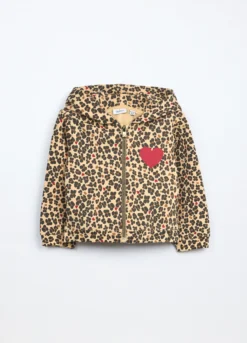 Felpa con cappuccio in french terry di cotone stretch neonata