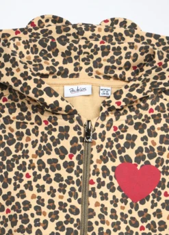 Felpa con cappuccio in french terry di cotone stretch neonata
