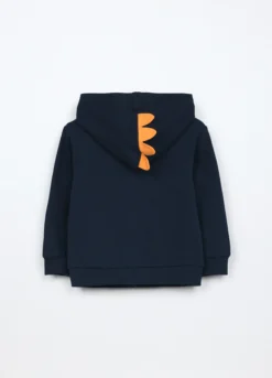 Felpa con cappuccio in french terry di puro cotone