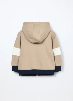 Felpa con cappuccio in french terry di puro cotone neonato