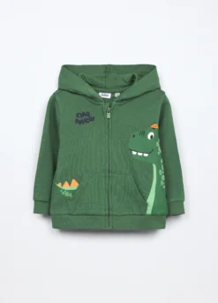 Felpa con cappuccio in french terry di puro cotone neonato