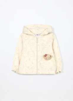 Felpa con cappuccio in puro cotone neonata