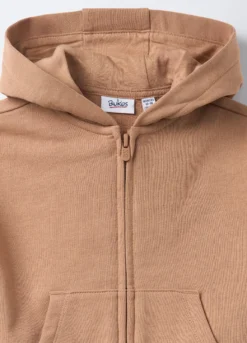 Felpa con cappuccio in puro cotone garzato bimbo