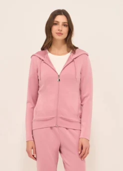 Felpa con cappuccio misto modal donna