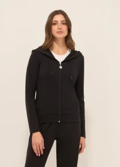Felpa con cappuccio misto modal donna