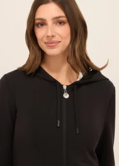 Felpa con cappuccio misto modal donna