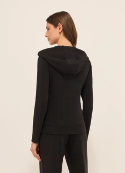 Felpa con cappuccio misto modal donna