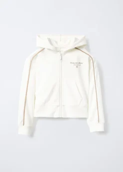 Felpa con cappuccio misto modal stretch bambina