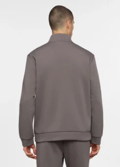Felpa con mezza zip in interlock uomo